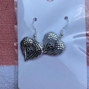 “Angel wings heart”   earrings.